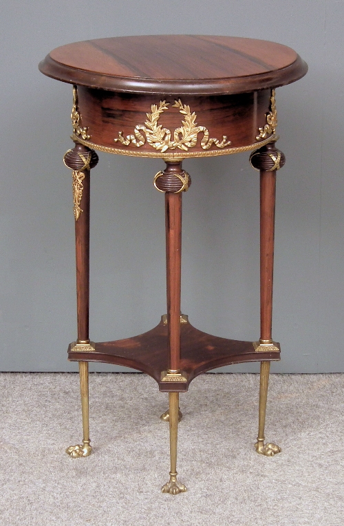 A French rosewood and gilt metal