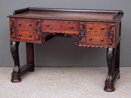 An early Victorian mahogany tray