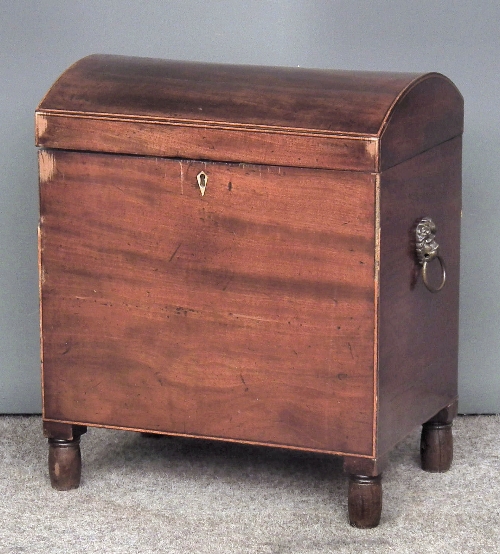 A George III mahogany domed top