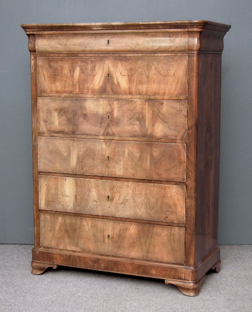 A 18th Century Swiss figured mahogany