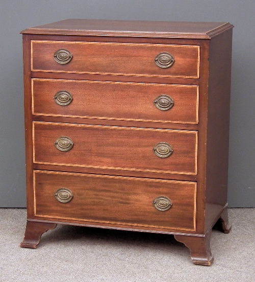 An Edwardian mahogany chest of