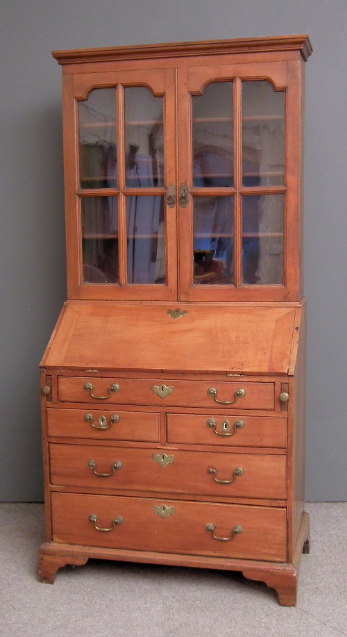 A George III mahogany bureau bookcase 15ba33