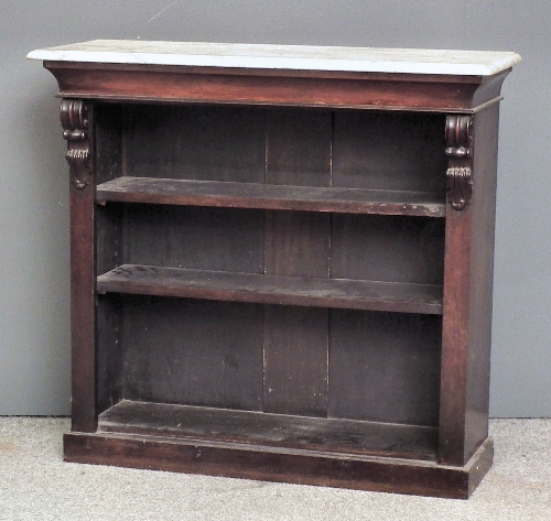 A Victorian mahogany open front dwarf