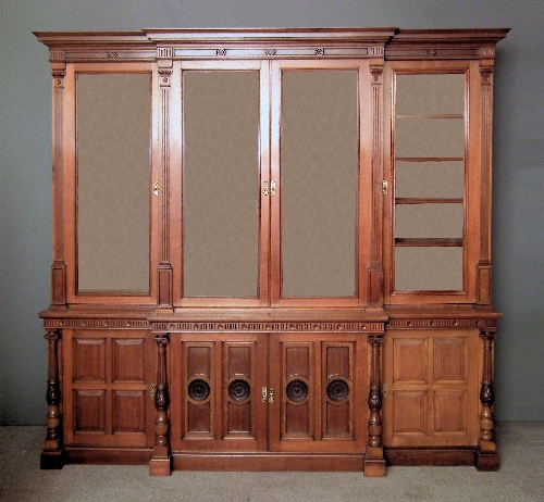 A late Victorian walnut break front 15ba49