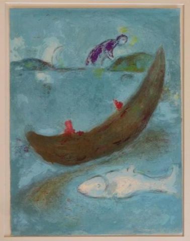 CHAGALL Marc. Lithograph. Daphnis