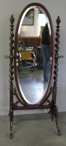 Victorian Mahogany Cheval Mirror From 15e2b0