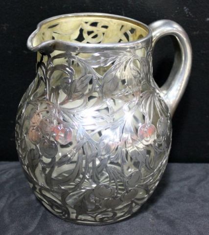 STERLING. Silver Overlay Jug.Has