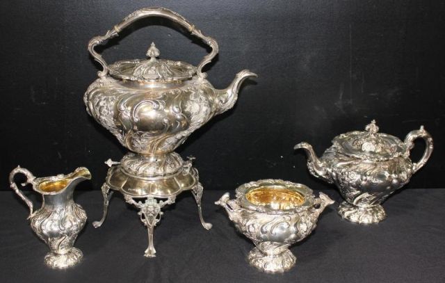 STERLING. English Rococo 4 Piece