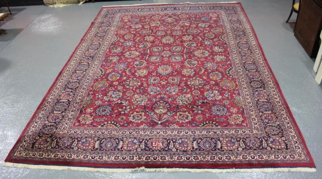 Antique Mashad Carpet From a Darien 15e2fc