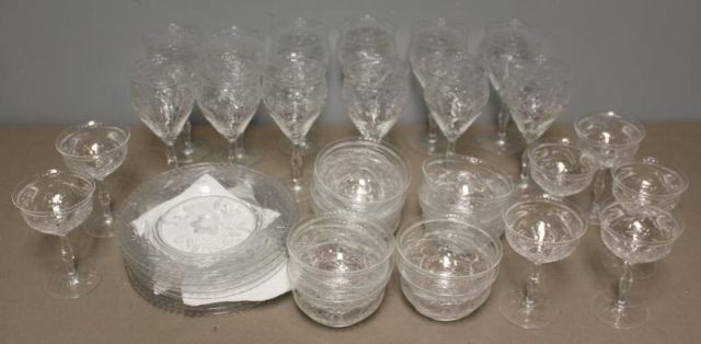 Lot of Assorted Webb Corbett Etched