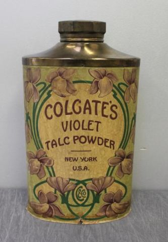 Large Colgate Talc Powder Advertising