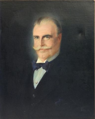 Oil on Canvas Portrait of a Mustached 15e32e