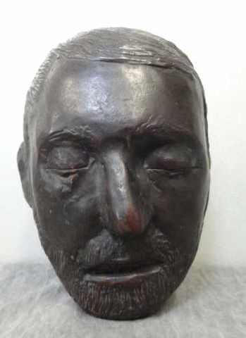 BASKIN Leonard Bronze Death Mask Signed 15e34b