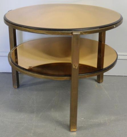 Midcentury Brass Occasional Table With 15e360