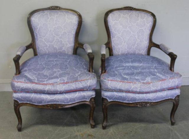 Pair of Louis XV Style Arm Chairs.From