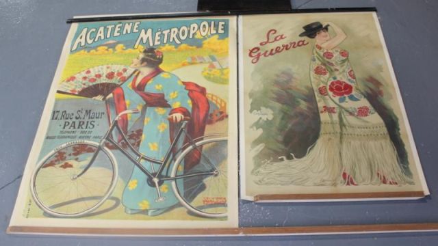 Two Antique French Lithograph Posters Acatene 15e3a6