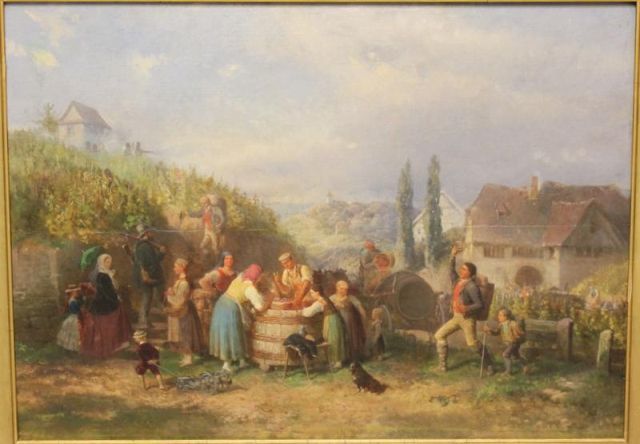 19th Century Continental Oil Genre 15e3b7