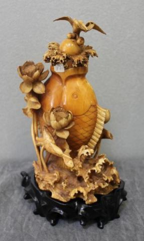 Asian Ivory Carving of a a Fish 15e3cc