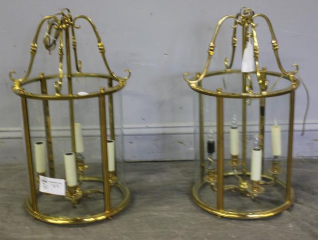 Pair of Reynaud Brass and Glass 15e40b