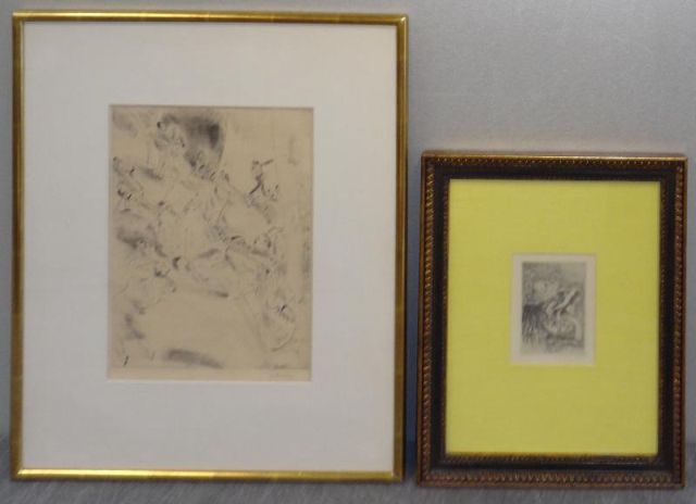 Two Etchings. PASCIN & RENIOR.Pascin