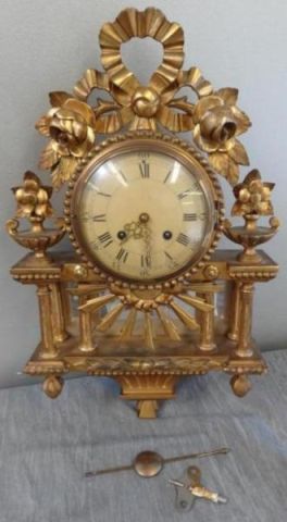 Giltwood Swedish Wall Clock Nice 15e462