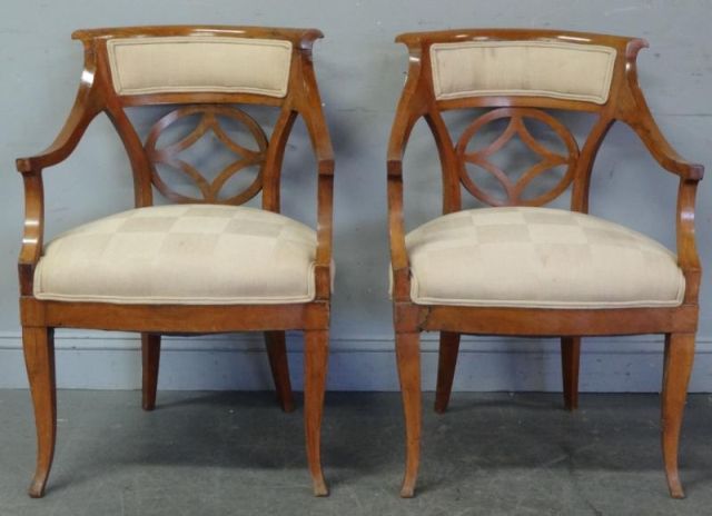Pair of Neoclassical Style Chairs.From