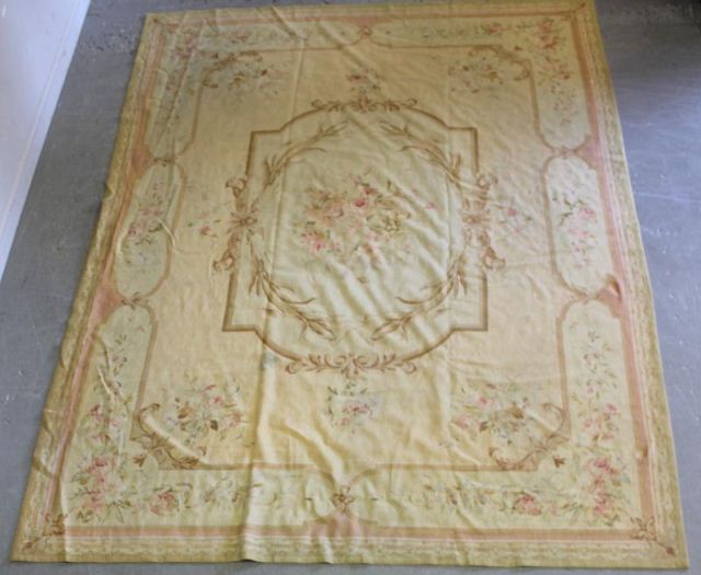 Antique Audbusson Style Needlepoint