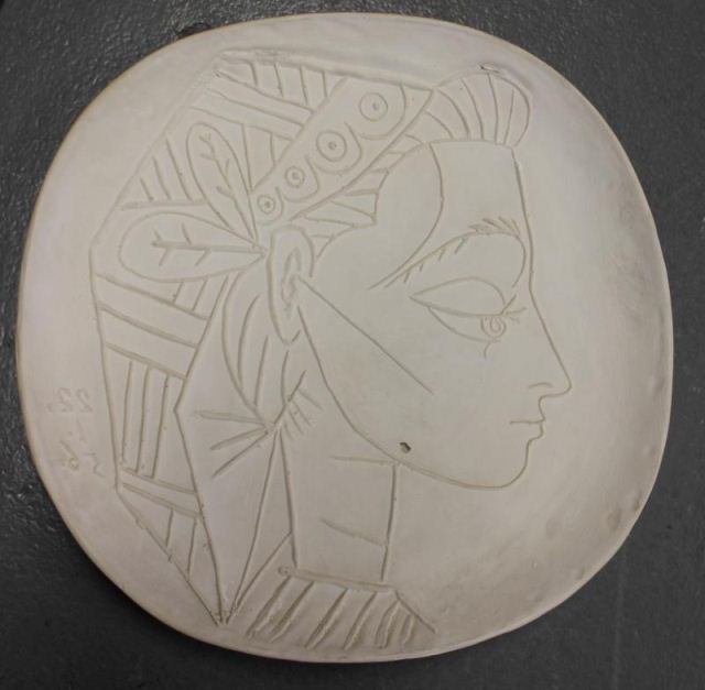 PICASSO Madoura Earthenware Charger Stamped 15e496