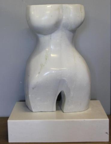 Midcentury Marble Torso Sculpture Beautifully 15e4a6