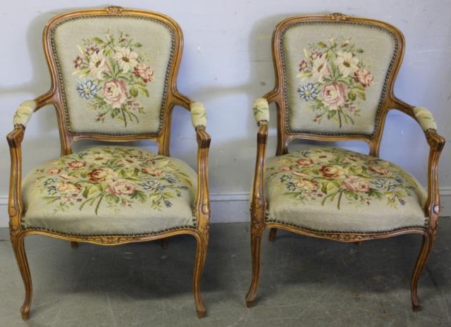 Pair of Vintage Fruitwood French 15e4b7