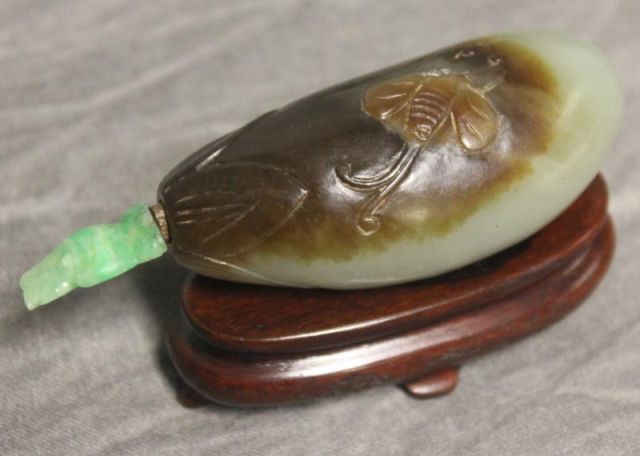 19th Century Green Jade Snuff Bottle 15e4cf