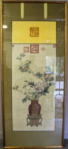 Large Chinese Painting of an Urn 15e4d9