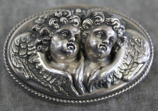 Sterling. Henryk Winograd Signed Brooch.Depicting