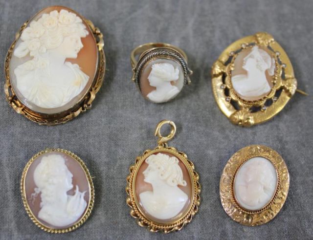 Cameo Lot Includes 4 Brooches 1