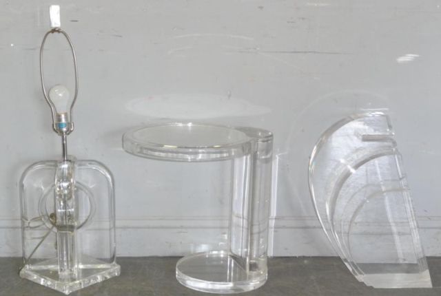 Assorted Midcentury Lucite Accessories.Nice