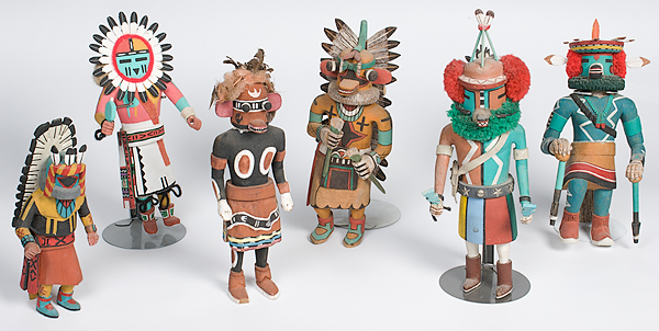 Hopi Katsinas lot of 6 sizes range