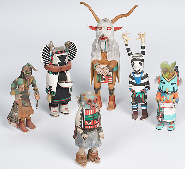 Hopi Katsinas lot of 6 sizes range