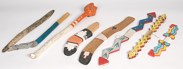 Hopi Dance Wands Clubs and Rasp lot