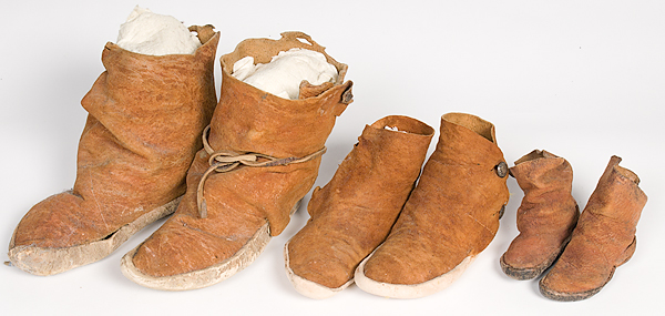 Navajo Hide Moccasins lot of 3 15e5a1