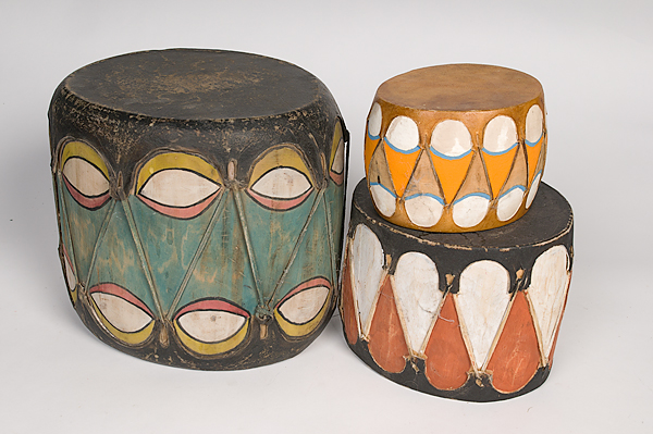 Cochiti Polychrome Drums lot of 15e5f7