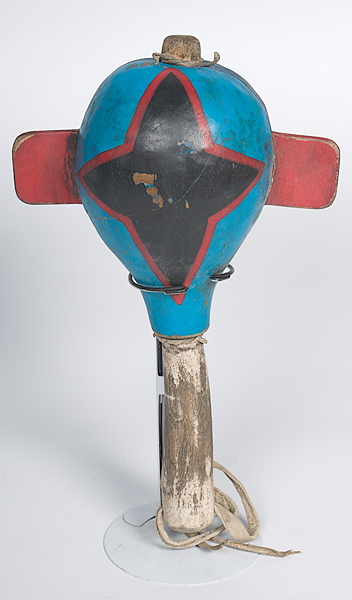 Hopi Painted Gourd Rattle painted