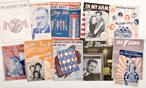 US WWII Sheet Music Assorted Titles