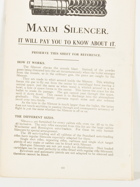 Maxim Silencer Firearms Co Catalog 15e7db