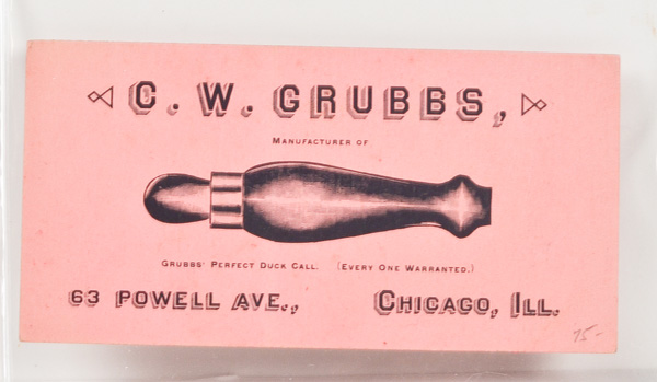C.W. Grubbs Illustrated Card with