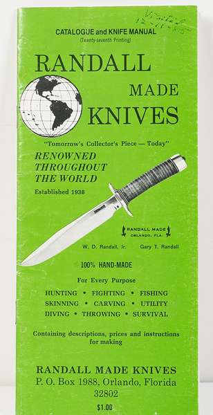 Randall Made Knives Brochure and 15e832