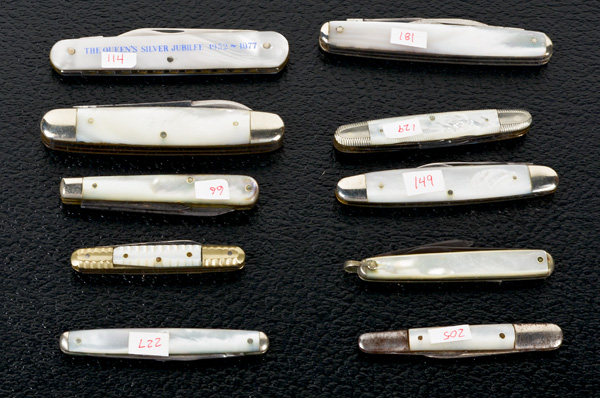 Pocket Knives Lot of Ten with Pearl 15e84d