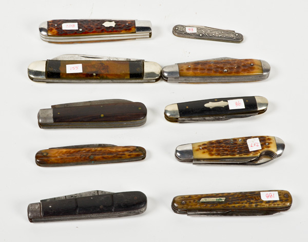Antique Pocket Knives Lot of Ten 15e852