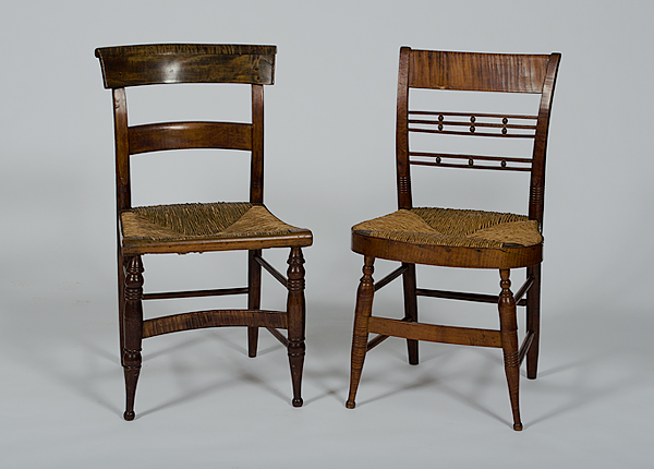 Curly Maple Side Chairs American 15e86a