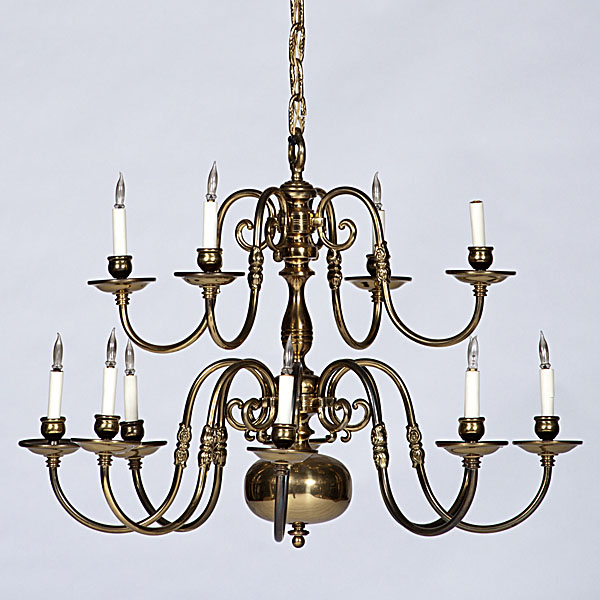 Dutch Baroque style Brass Chandelier 15e8b8