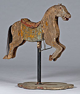 Early Carousel Horse with Stand